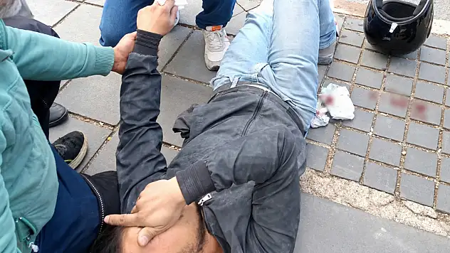 Kayseri'de kaza: Motosikletli genç yaralandı