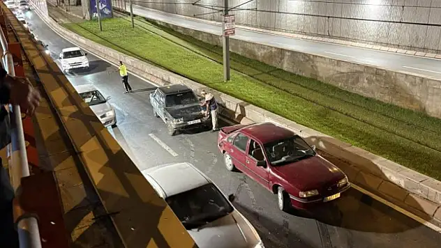 Kayseri'de kaza sonrası polis ekiplerinden hızlı müdahale