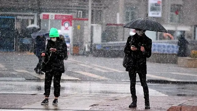 Kayseri'de kar etkisi...