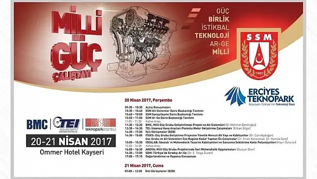 Kayseri'de 'Milli Güç Çalıştayı' düzenlenecek