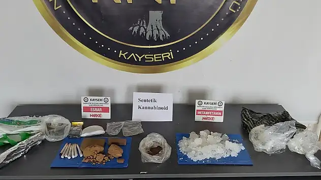 Kayseri'de narkotik ekipleri uyuşturucuya geçit vermedi!