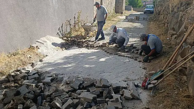 Kayseri'de o ilçenin parke çalışmaları sürüyor!