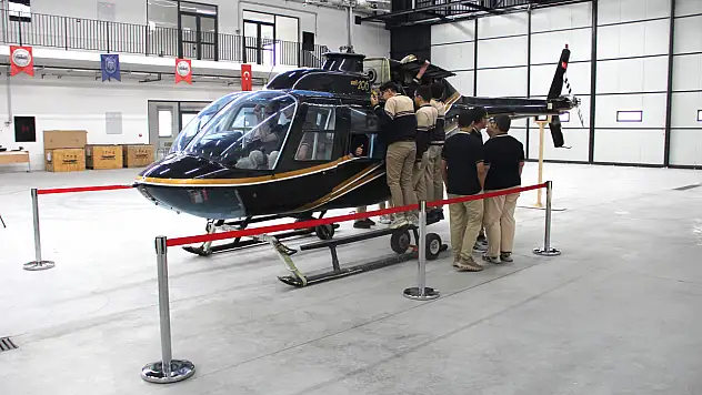 Kayseri'de öğrenciler helikopterle ders yapıyor!