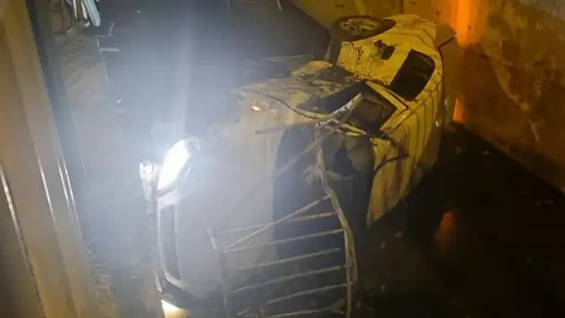 Kayseri'de otomobil kanala uçtu!