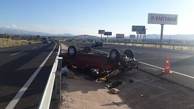 Kayseri'de otomobil takla attı: 4 yaralı
