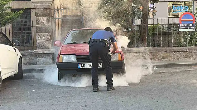 Park halindeyken alev aldı