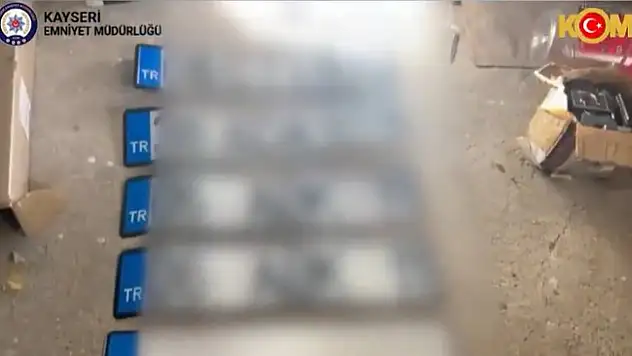 Kayseri'de sahte plaka operasyonu!