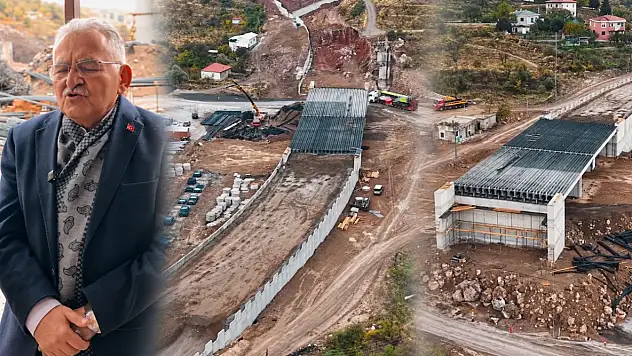 Kayseri'de Talas, Hacılar ve OSB'yi bağlayacak projede yarı yol aşıldı
