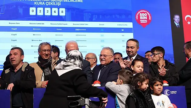 Kayseri'de TOKİ için kuralar çekildi!