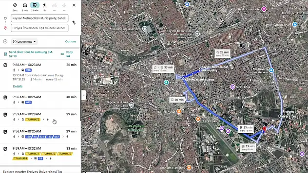 Kayseri'de toplu taşımada dönüşüm başladı