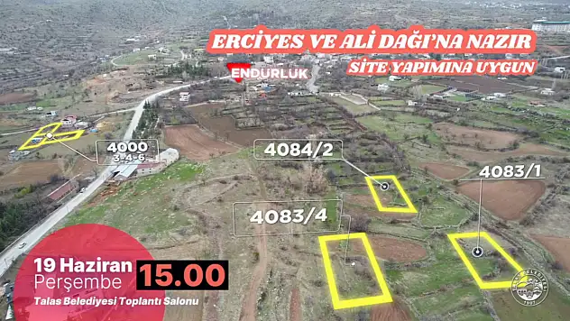 Kayseri'de yatırım yapmak isteyenler dikkat: Belediye villa parseli ve daire satacak