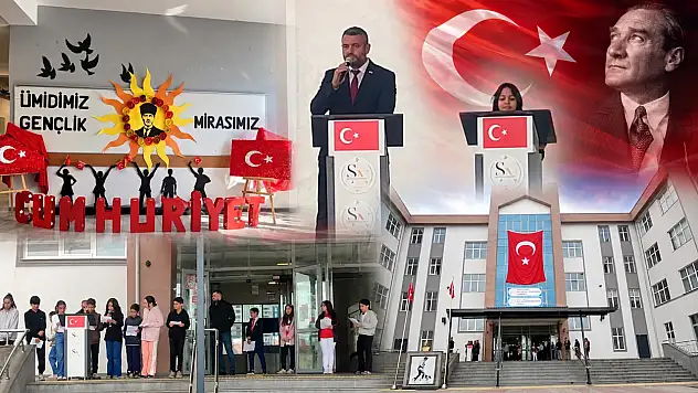 Kayseri'deki okulda 29 Ekim Cumhuriyet Bayramı coşkusu