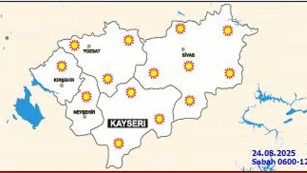 Kayseri'nin en sıcak yeri bugün o ilçe olacak