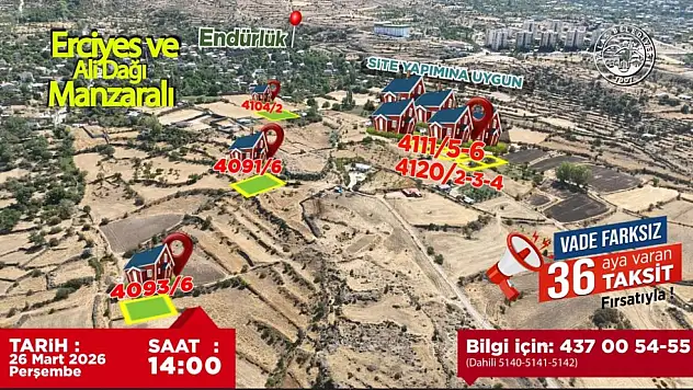 Kayseri'nin gözde bölgesinde 36 ay taksitle villa sahibi olun