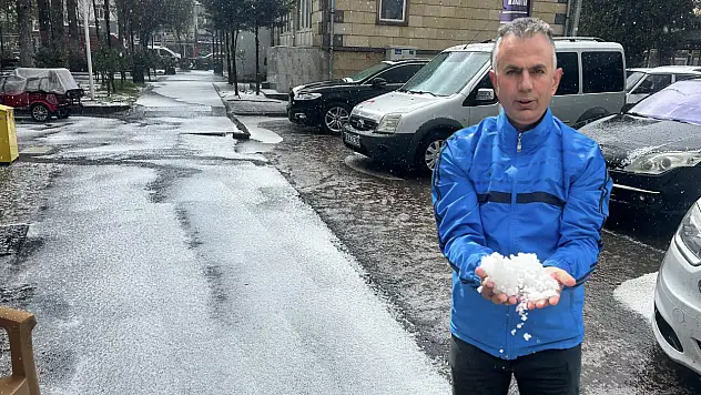 Kayseri'nin o ilçesi kısa sürede beyaza büründü! Aniden oldu