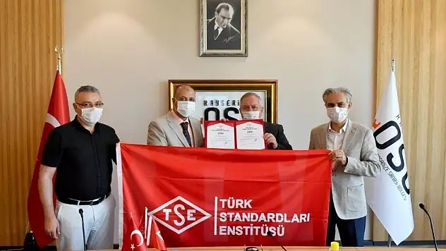 Kayseri OSB'ye 'TSE Kovid-19 Güvenli Üretim' hizmet belgesi