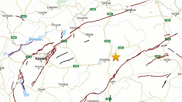 Kayseri Pınarbaşı'nda deprem hareketliliği sürüyor