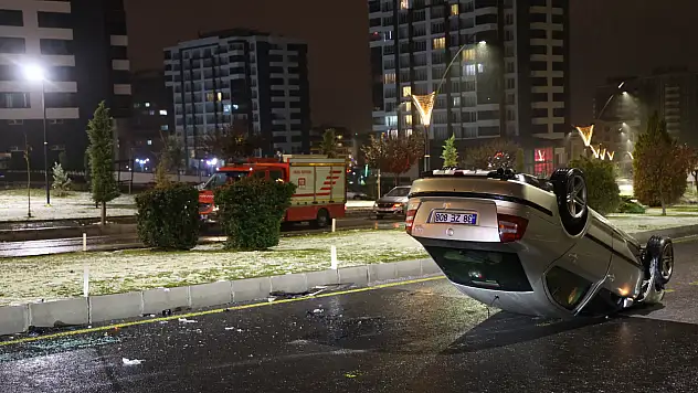 Kayseri plakalı araç Nevşehir'de takla attı! Sürücü olay yerine yarım saat sonra geldi