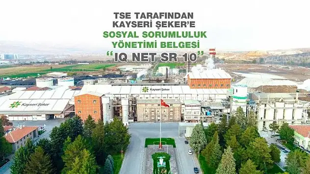 Kayseri Şeker'e TSE belgesi