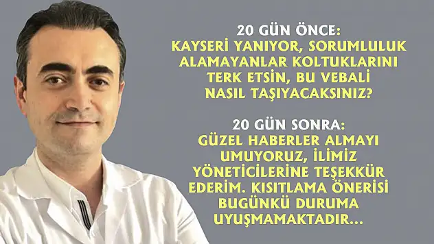 KAYSERİ TABİP ODASI'NIN DİKKAT ÇEKEN KORONAVİRÜS TABLOSU! 