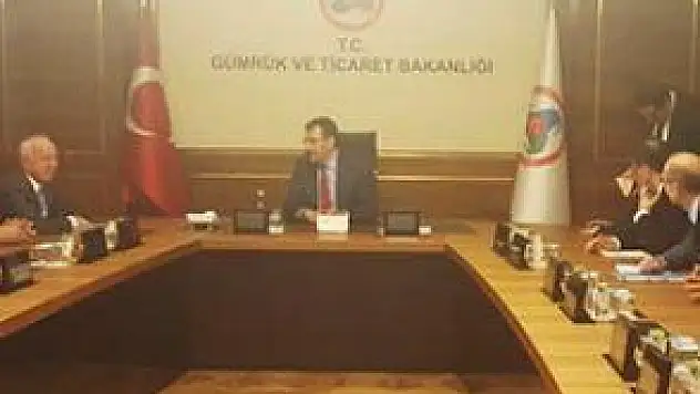 KAYSERİ TİCARET ODASI HEYETİ GÜMRÜK VE TİCARET BAKANI TÜFENKCİ'YE ÜYELERİN TALEPLERİNİ AKTARDI