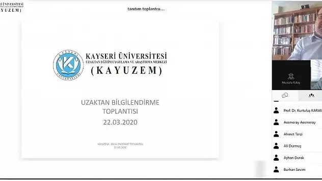 Kayseri Üniversitesi Uzaktan Öğretime Hazır
