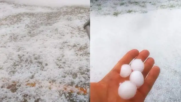 Kayseri'yi sağanak komşu ili dolu vurdu! Yollar beyaza büründü
