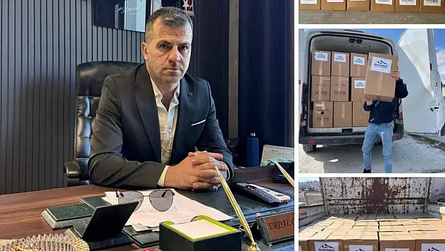 Kayserili iş adamında yüzlerce gıda kolisi!