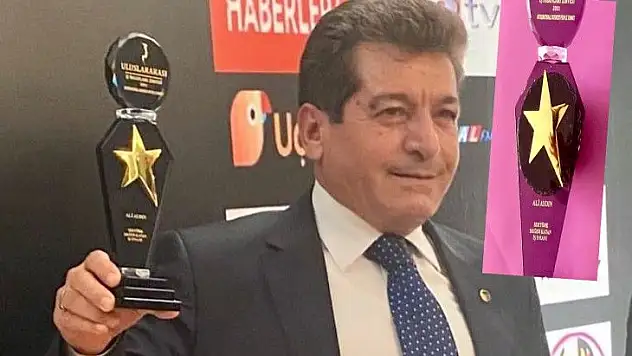 Kayserili iş adamına dikkat çeken ödül! Ödül sonrası mesaj: Adalet okuyacağım!