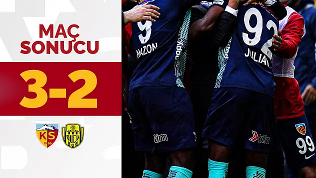 Kayserispor bu kez son dakikada güldü 3-2