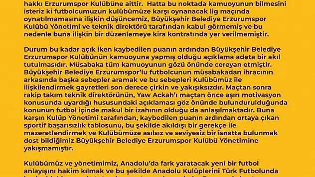Kayserispor'dan flaş Yaw Ackah açıklaması