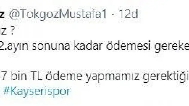 Kayserispor her gün 875 bin TL ödemek zorunda!
