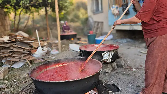 700 kilo domates, 5 aile: Kayseri'de salça mesaisi