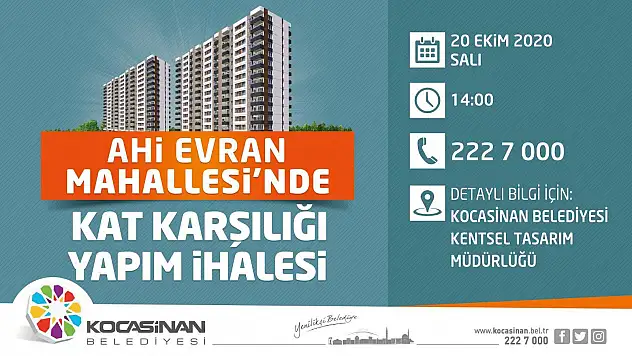 Kocasinan, Ahi Evran'da kentsel dönüşümü hızlandırıyor
