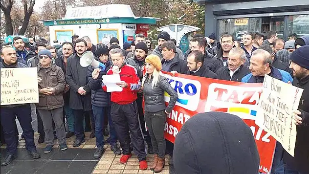 Konkordato ilan eden marketin işçilerinden eylem!