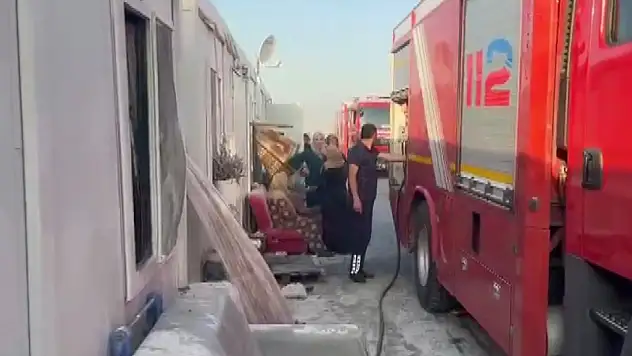 Konteynerde yangın