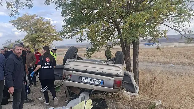 Yozgat'ta otomobil devrildi: 1 ölü, 1 yaralı
