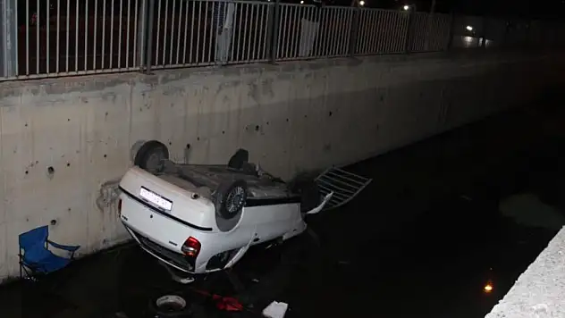 Kayseri'de otomobil kanala uçtu: 1 kişi...