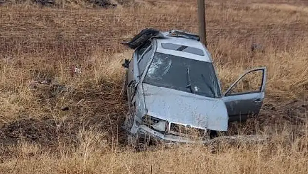 Kontrolden çıktı boş araziye uçtu