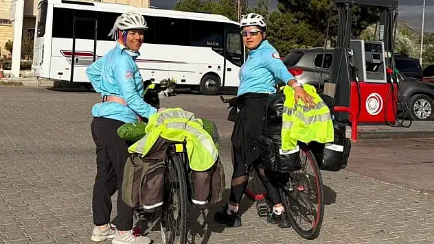 Konya'dan pedal çeviren kadınlar Kayseri'ye ulaştı