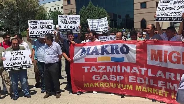 Makro Market İşçilerinden kasa kilitleme eylemi