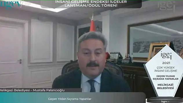 Anadolu'dan tek ödüle layık görülen ilçe Melikgazi Belediyesi oldu