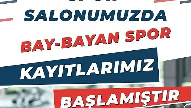 Melikgazi Hizmet Binası Spor Merkezi'nde Kayıtlar Devam Ediyor
