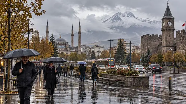 Meteoroloji'den Kayseri'ye yağış uyarısı: 4 gün sürecek!