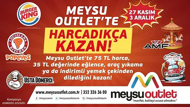 Meysu Outlet' te Alışveriş Hem Lezzetli Hem Eğlenceli