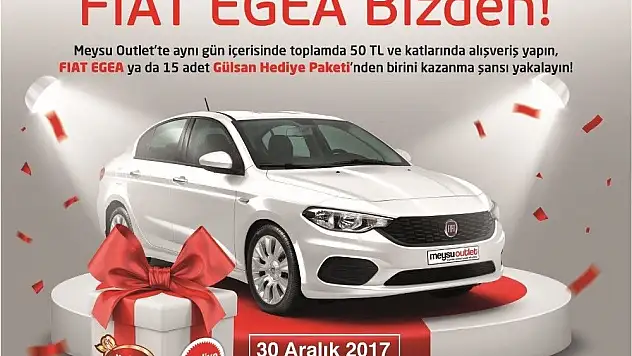 Meysu Outlet'te alışveriş yapana araba