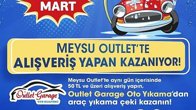 Meysu Outlet'te Araçlar Tertemiz