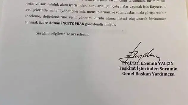 MHP İl Başkanı resmileşti! İşte atama belgesi