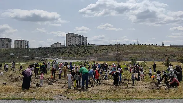 Minikler daha yeşil bir Kayseri için yüzlerce fidan dikti