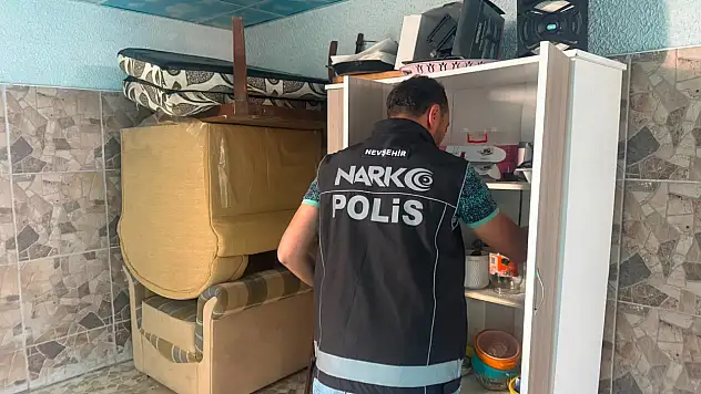 Nevşehir'de 14 adrese narkotik baskını